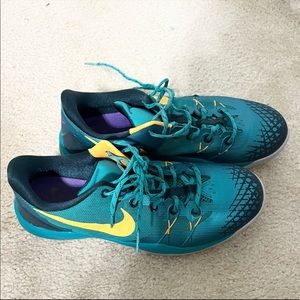 Nike Zoom Kobe Bryant Venomenon 4 Turbo Sneakers Shoes 12 Teal Orange